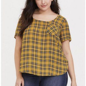 TORRID ABBEY GEORGETTE BUTTON BACK BLOUSE PLUS SIZE TORRID 0  (14)